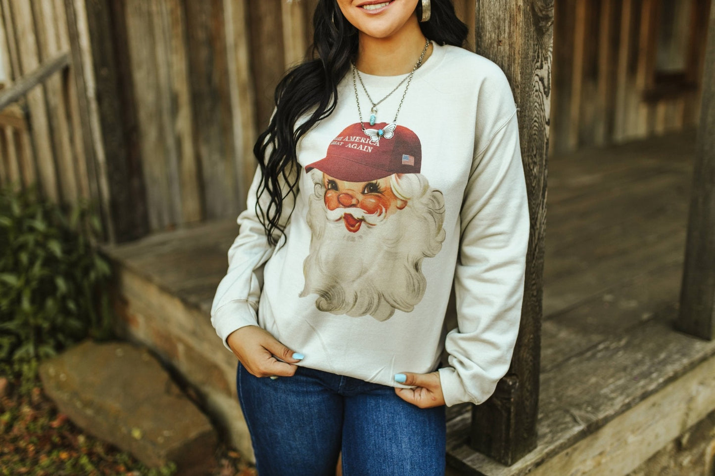 MAGA Santa Graphic Sweatshirt