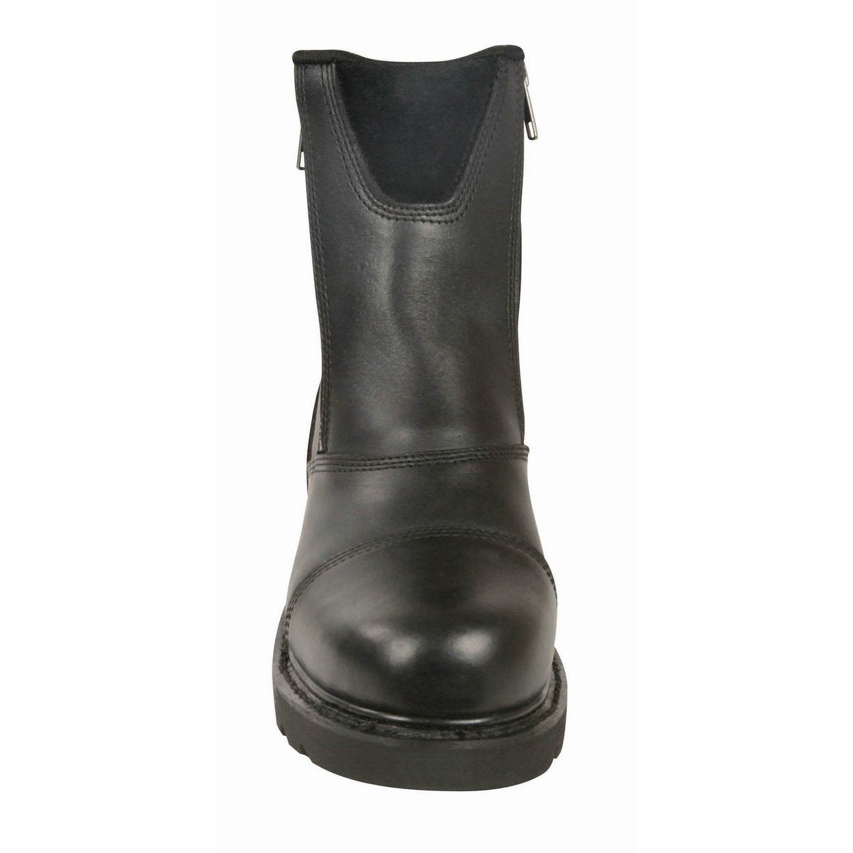 Milwaukee Leather MBL202 Women's Black Premium Leather Double Sided Zipper Motorcycle Riding Boots