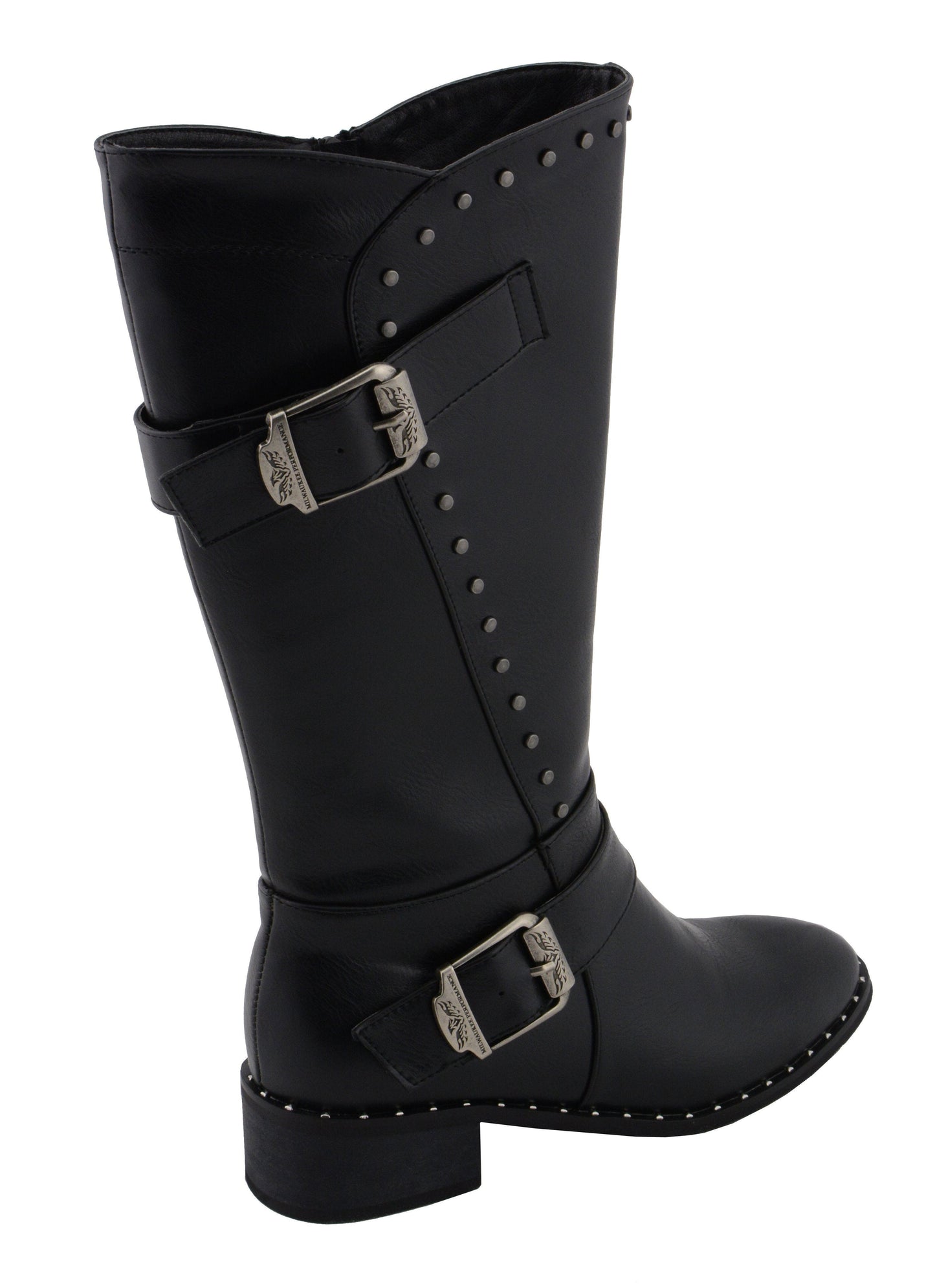 Milwaukee Leather MBL9423 Women's Black Studded Fashion Casual Boots with Studded Outsole