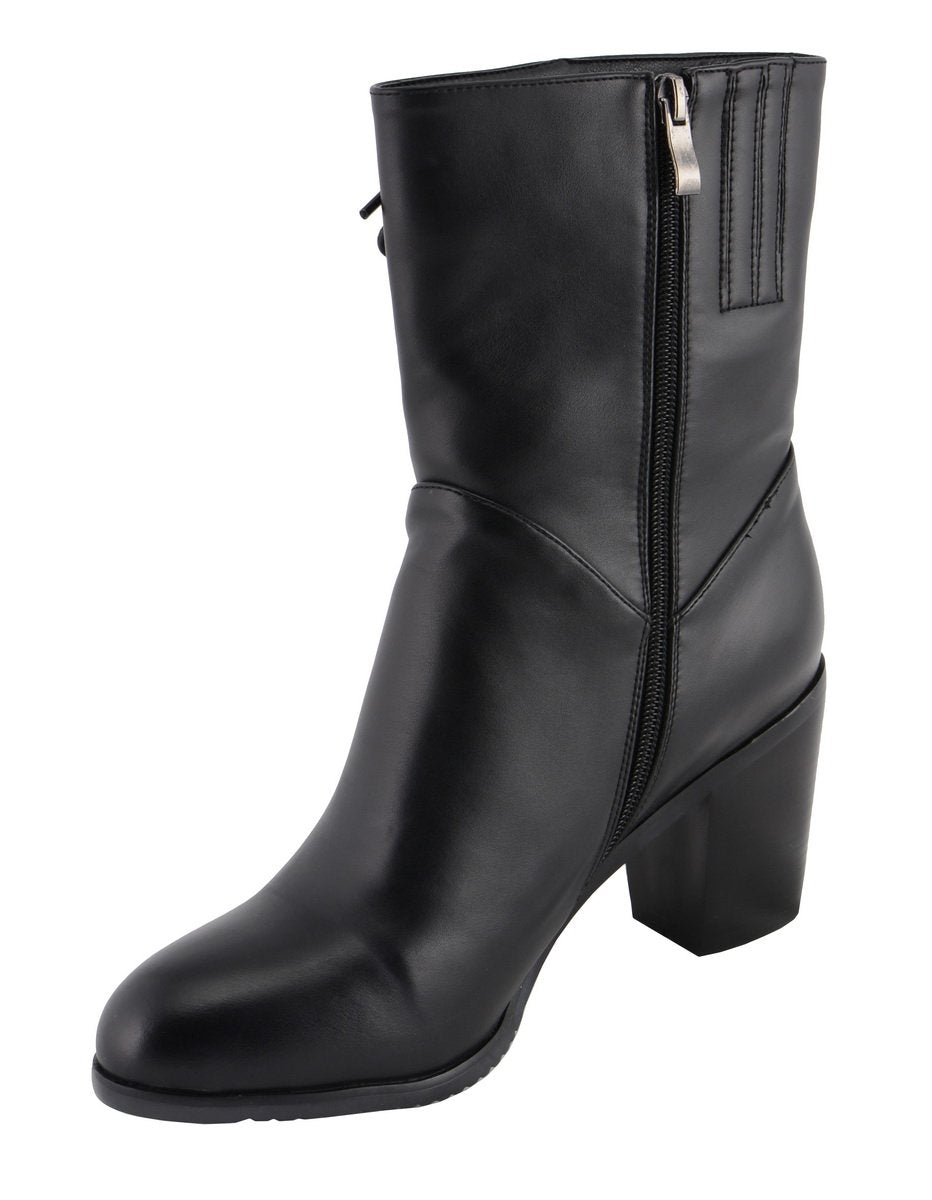 Milwaukee Leather MBL9436 Women's Black Lace-Side Fashion Riding Boots