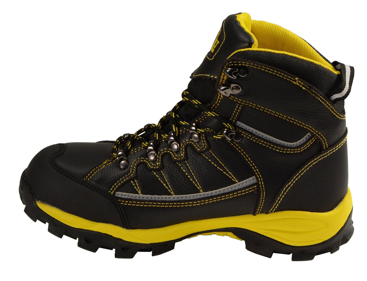 Bazalt MBM9122 Men's Black with Yellow Water and Frost Proof Leather Outdoor Lace-Up Boots