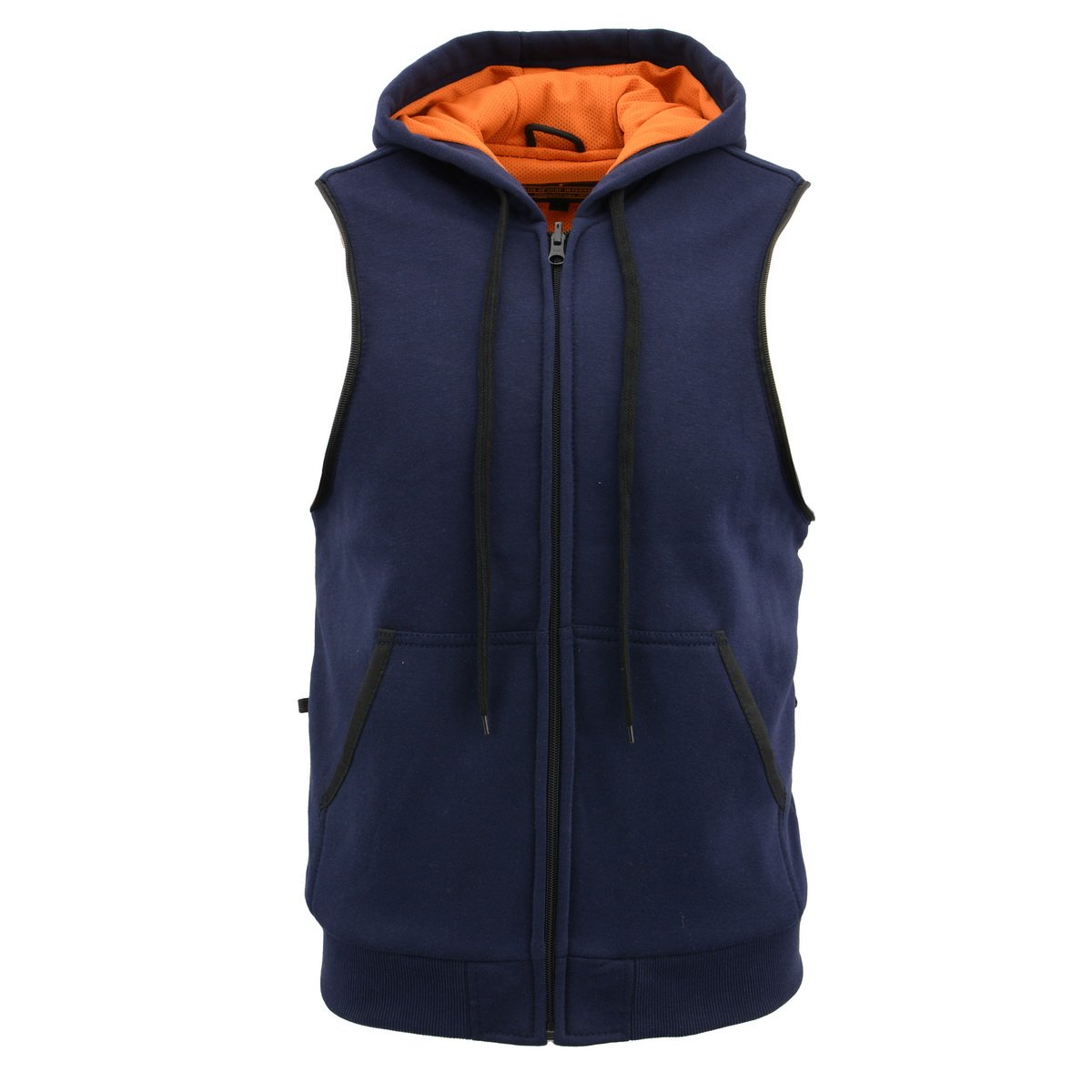 Milwaukee Leather MDM3020 Men's Blue Denim '5-in-1' Club Style Vest with Removable Hoodie