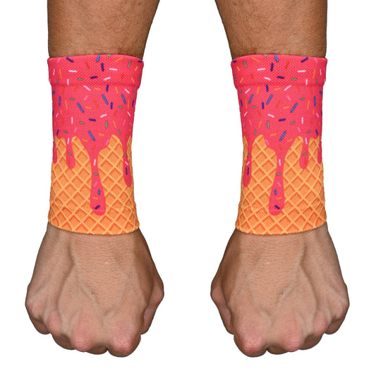 Pink Ice Cream Wrist Support Sleeves