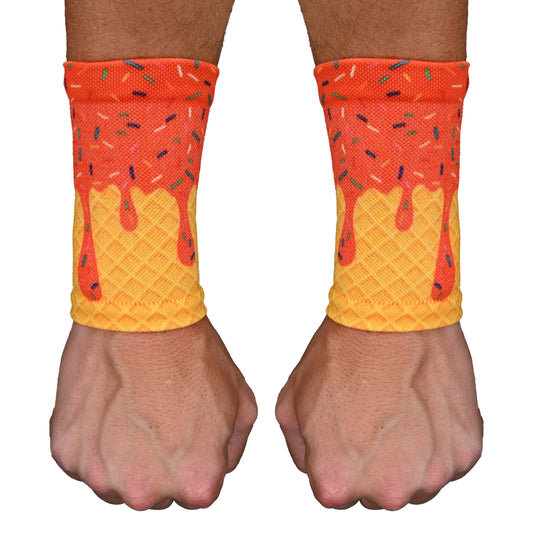 Orange Ice Cream Wrist Support Sleeves