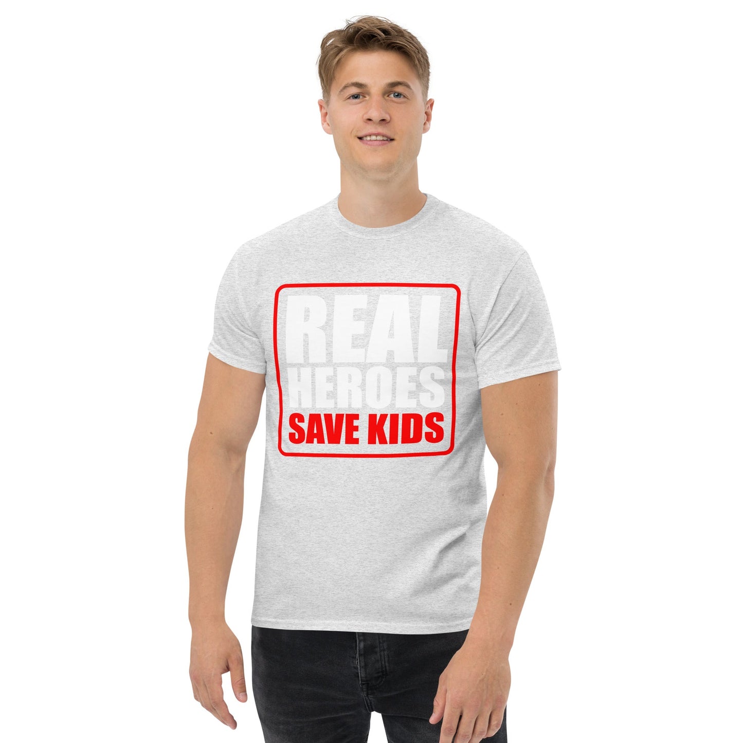 Real Heroes Save Kids // We Fight Monsters T Shirt