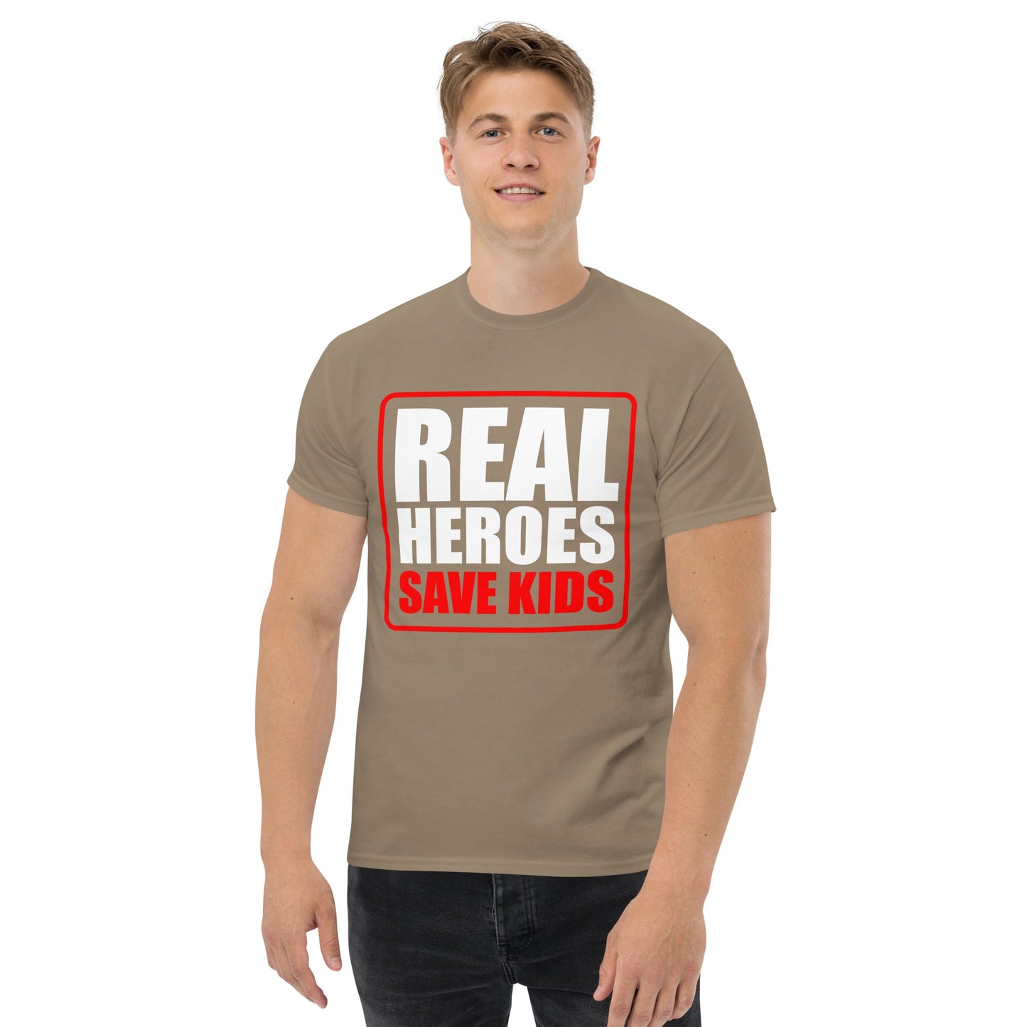 Real Heroes Save Kids // We Fight Monsters T Shirt