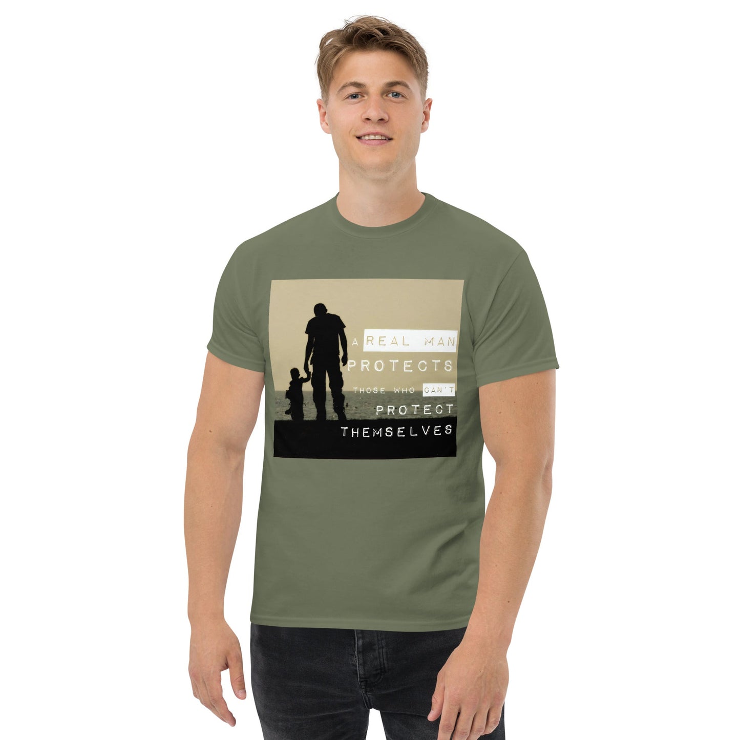 Real Men Protect - We Fight Monsters Mission Tee