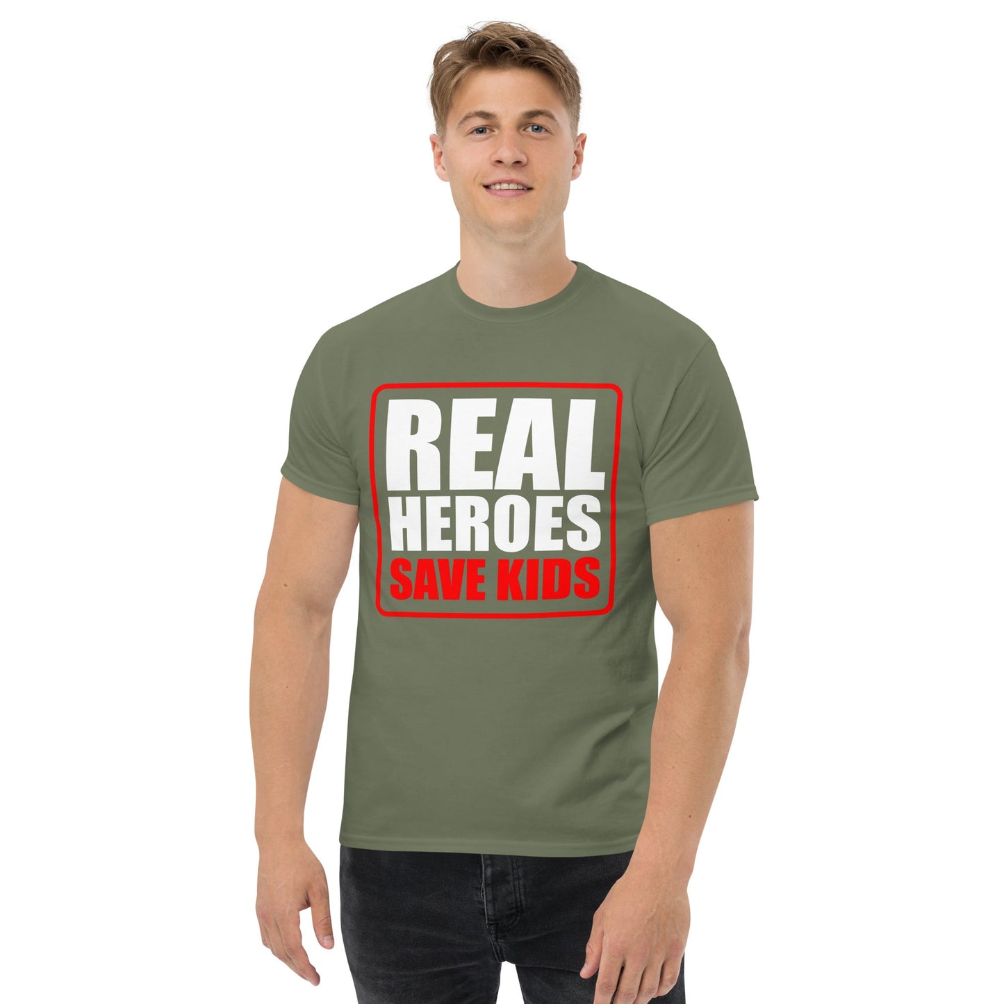 Real Heroes Save Kids // We Fight Monsters T Shirt