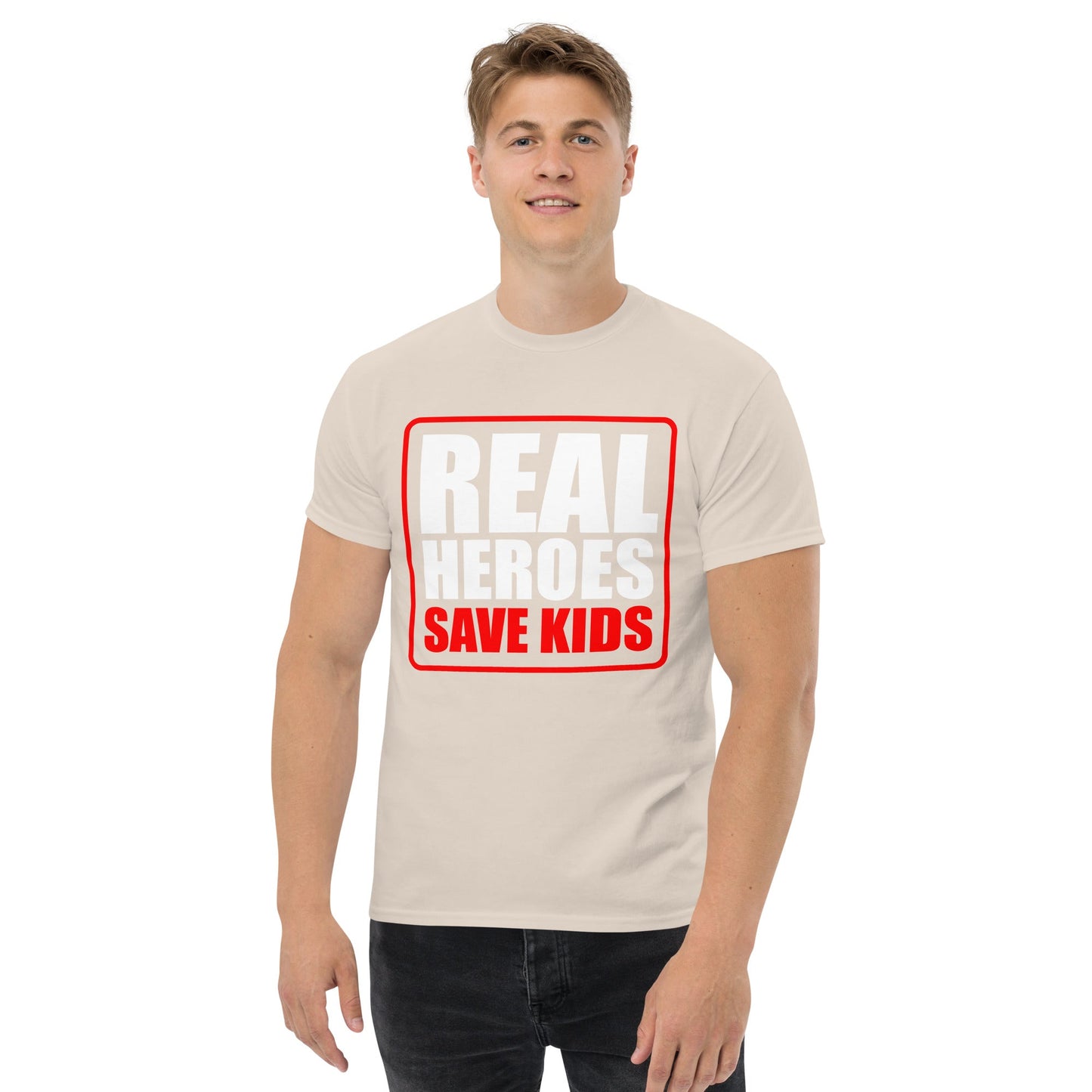 Real Heroes Save Kids // We Fight Monsters T Shirt