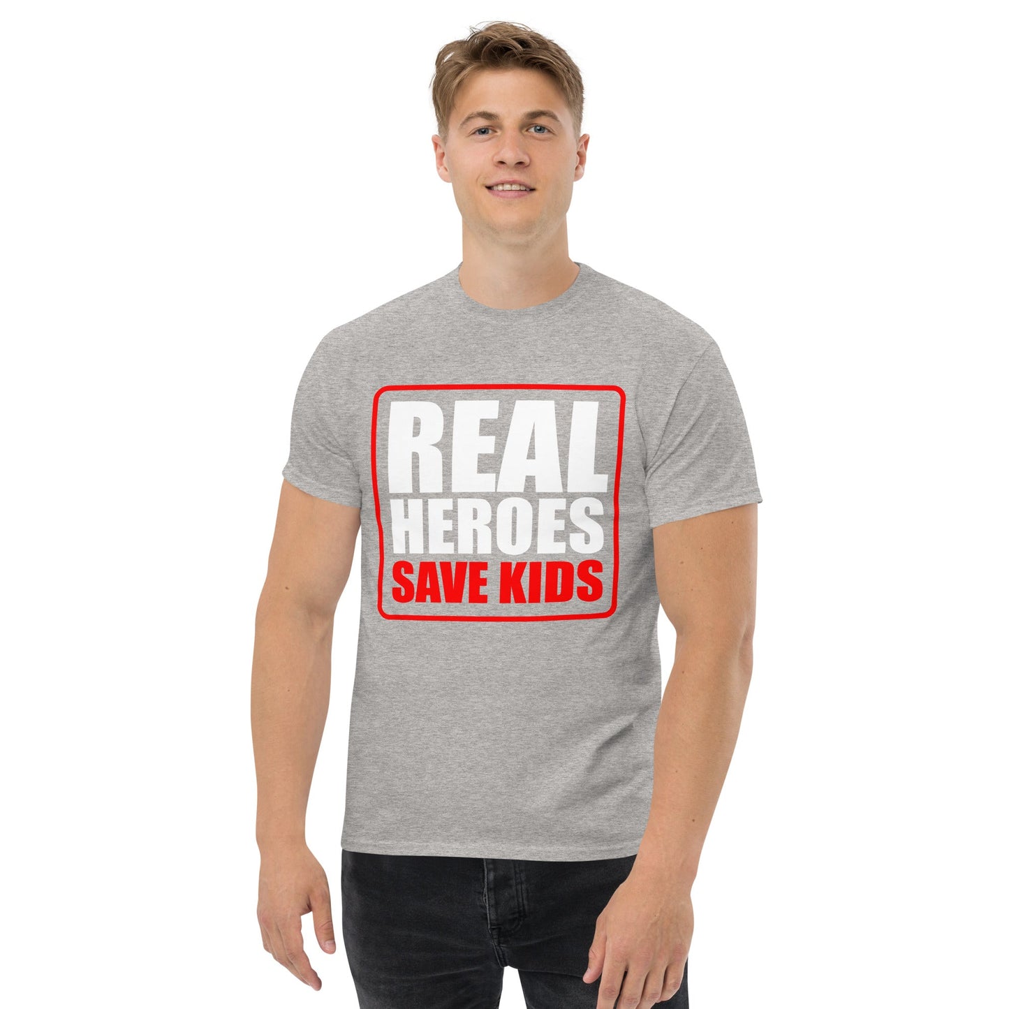 Real Heroes Save Kids // We Fight Monsters T Shirt