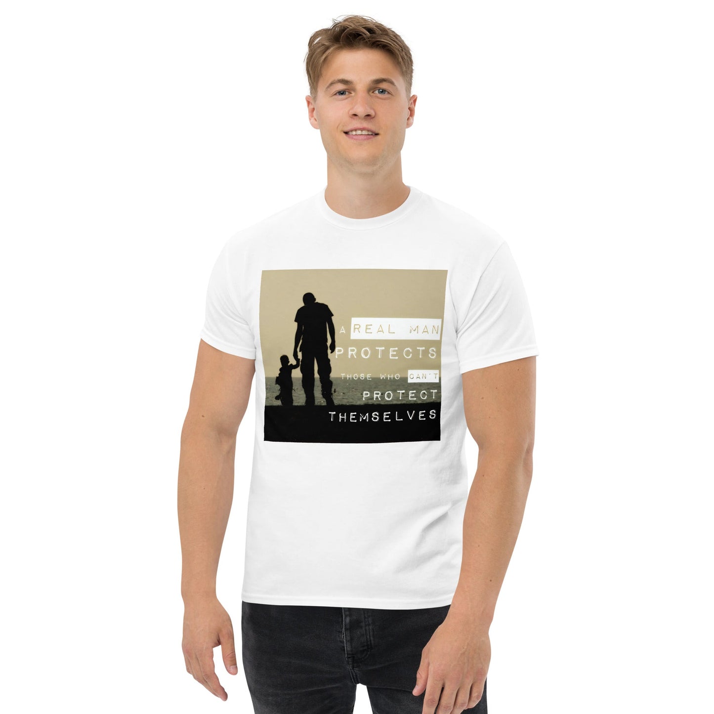 Real Men Protect - We Fight Monsters Mission Tee