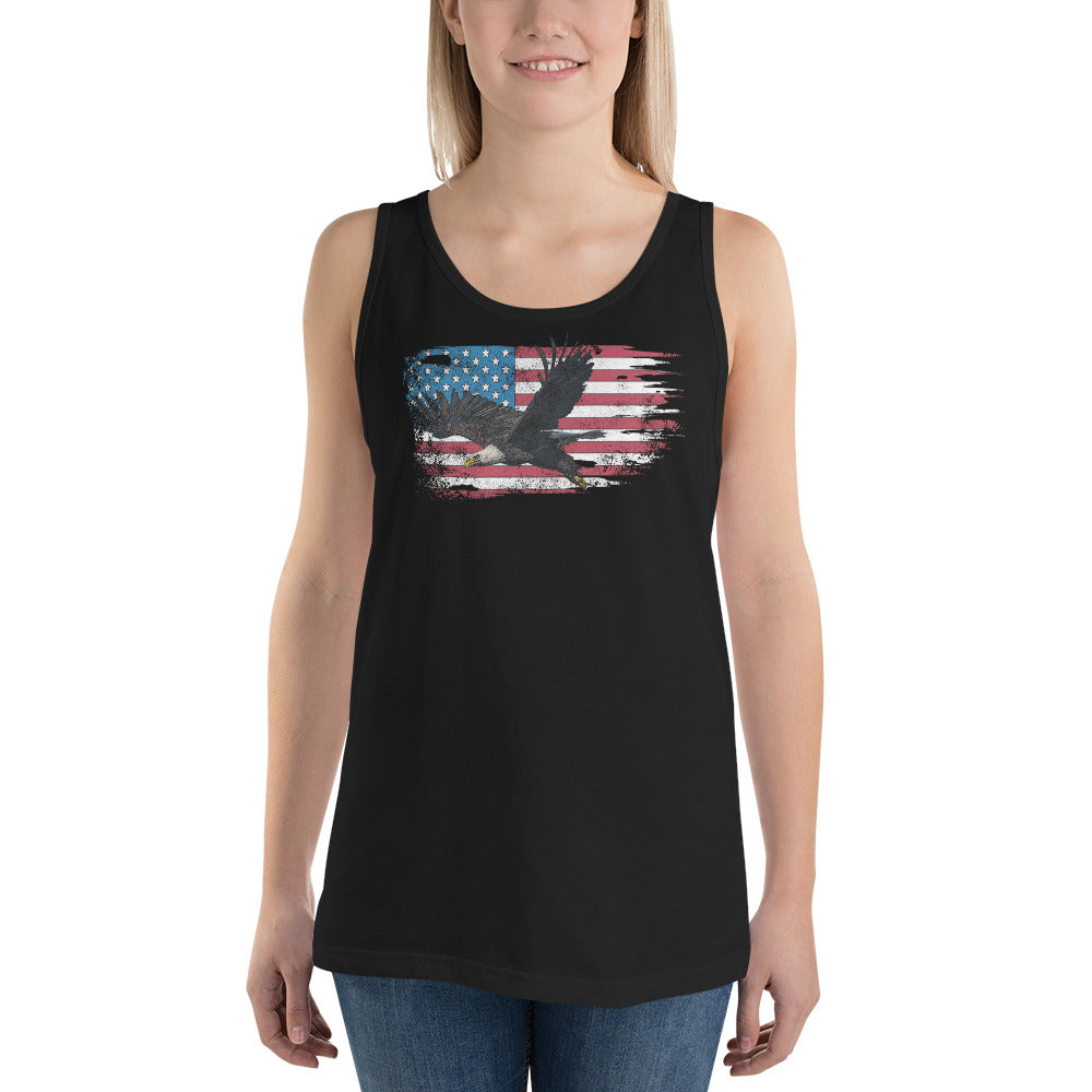 American Flag Bald Eagle Tank Top