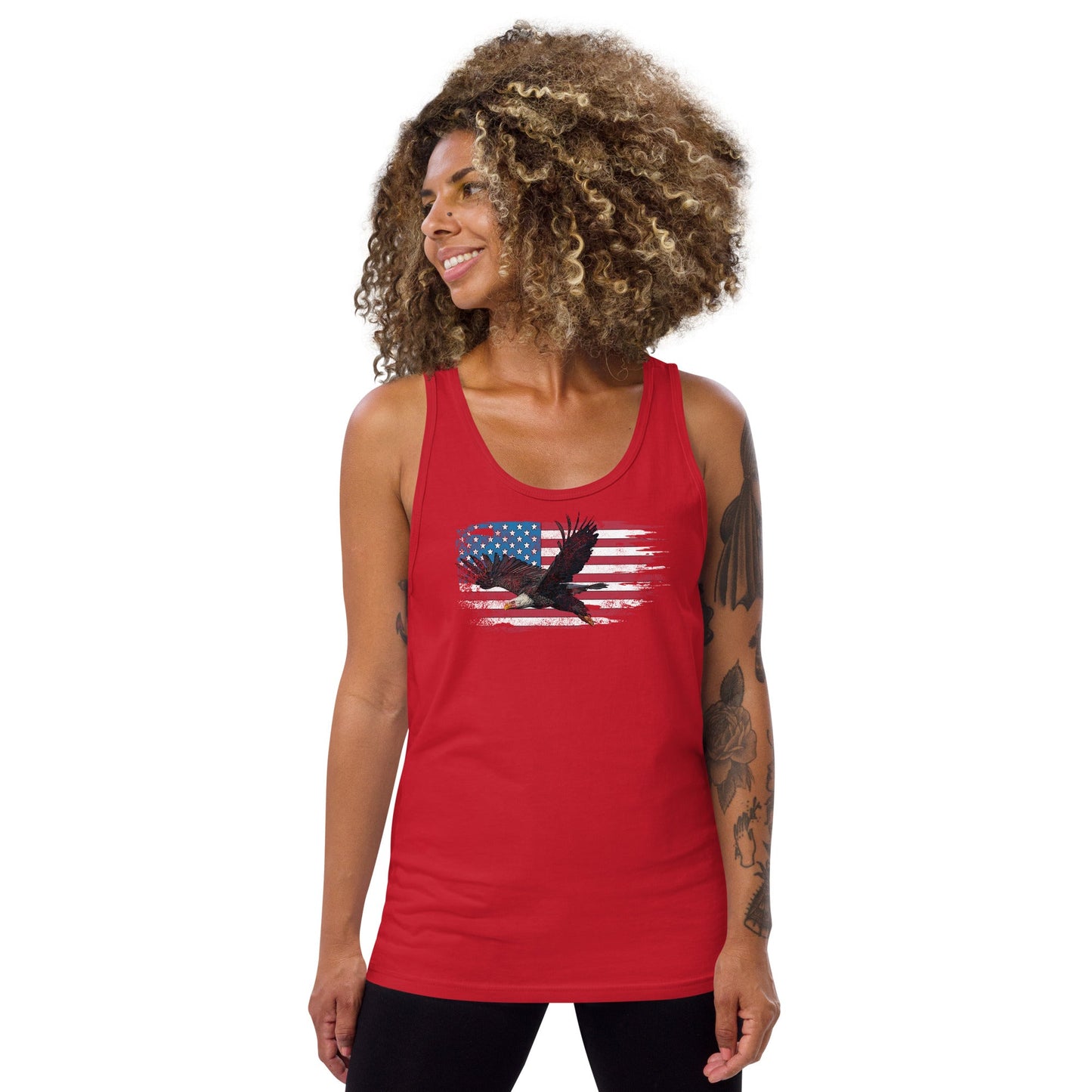 American Flag Bald Eagle Tank Top