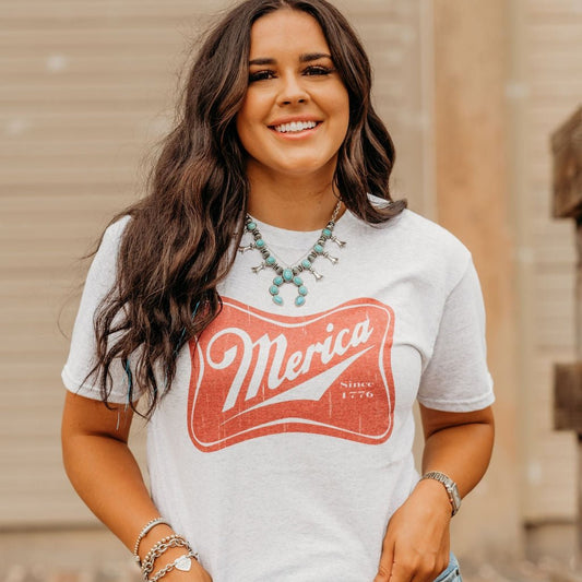 Merica Red Logo Graphic Tee