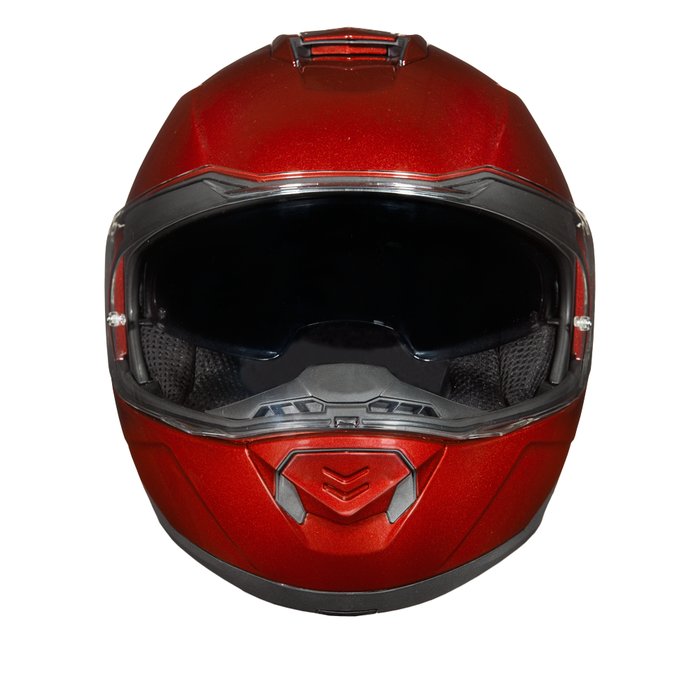 Daytona Glide Modular Motorcycle Helmet - DOT Approved, Bluetooth Ready, Dual Visor, Men/Women/Youth - Black Cherry