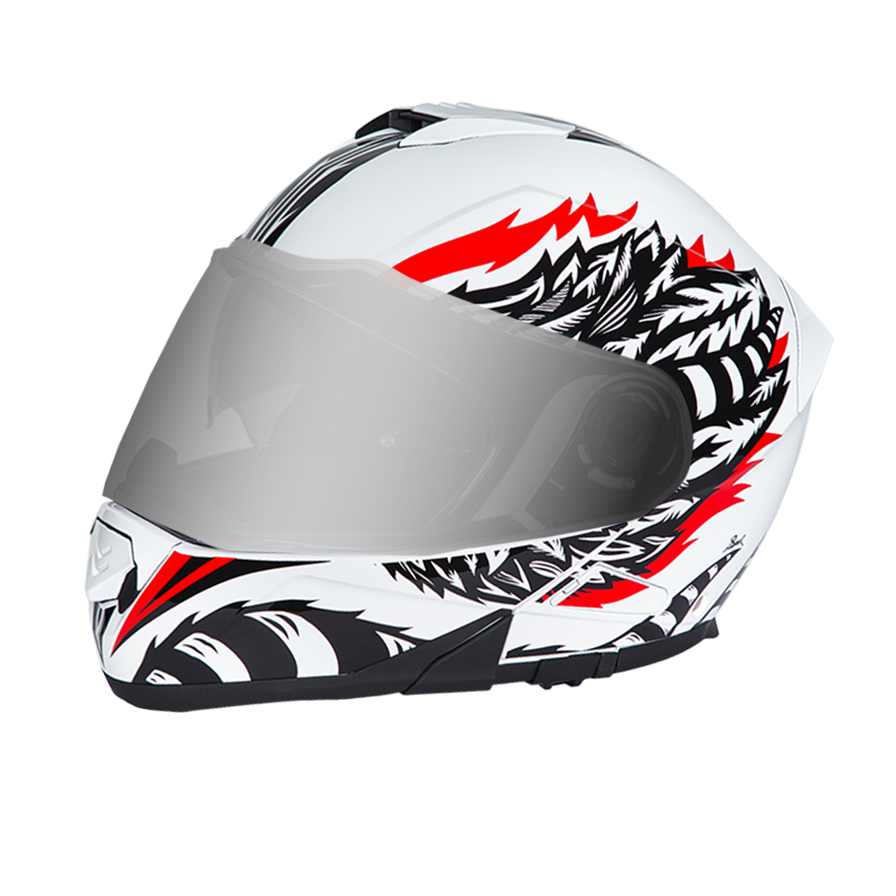 Daytona Glide Modular Motorcycle Helmet - DOT Approved, Bluetooth Ready, Dual Visor, Men/Women/Youth - W/ Phoenix