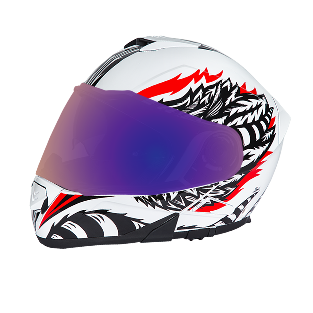 Daytona Glide Modular Motorcycle Helmet - DOT Approved, Bluetooth Ready, Dual Visor, Men/Women/Youth - W/ Phoenix