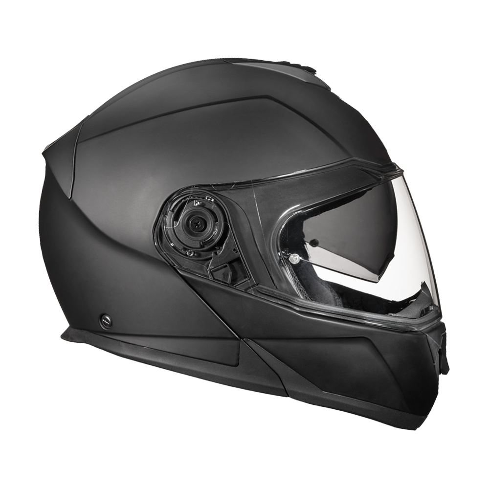 Daytona Glide Modular Motorcycle Helmet - DOT Approved, Bluetooth Ready, Dual Visor, Men/Women/Youth - Dull Black