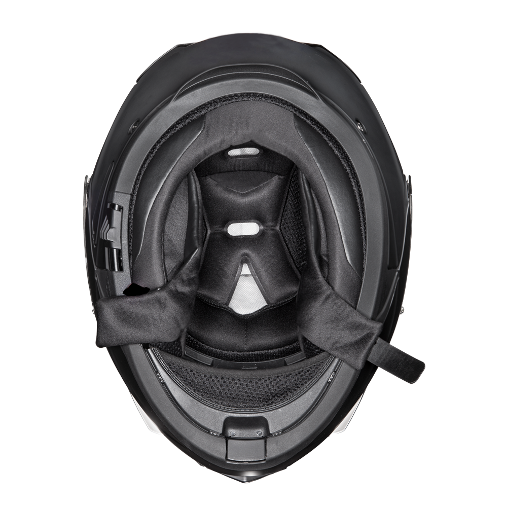 Daytona Glide Modular Motorcycle Helmet - DOT Approved, Bluetooth Ready, Dual Visor, Men/Women/Youth - Dull Black