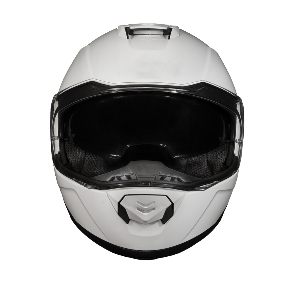 Daytona Glide Modular Motorcycle Helmet - DOT Approved, Bluetooth Ready, Dual Visor, Men/Women/Youth - Hi-Gloss White