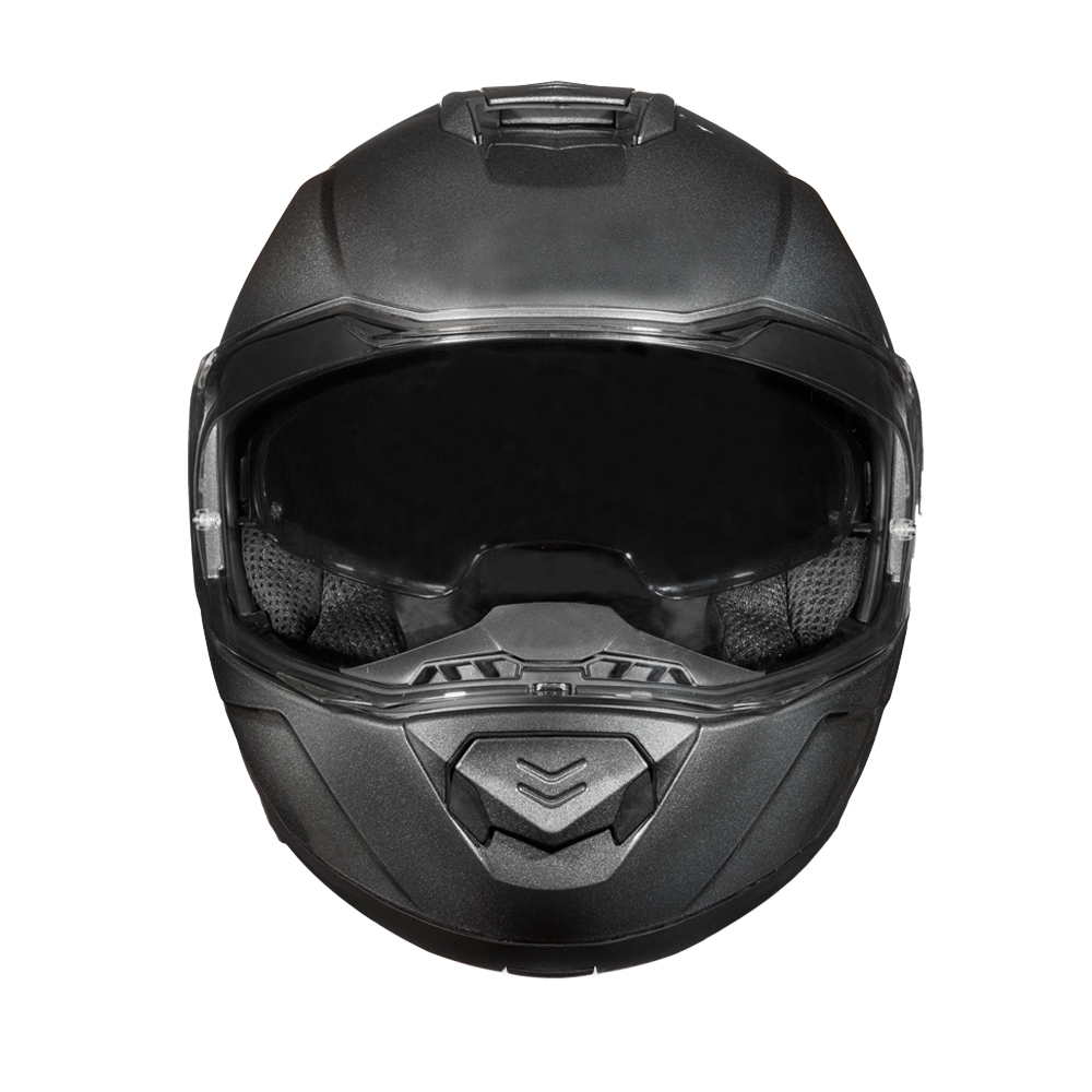 Daytona Glide Modular Motorcycle Helmet - DOT Approved, Bluetooth Ready, Dual Visor, Men/Women/Youth - Gun Metal Grey Metallic