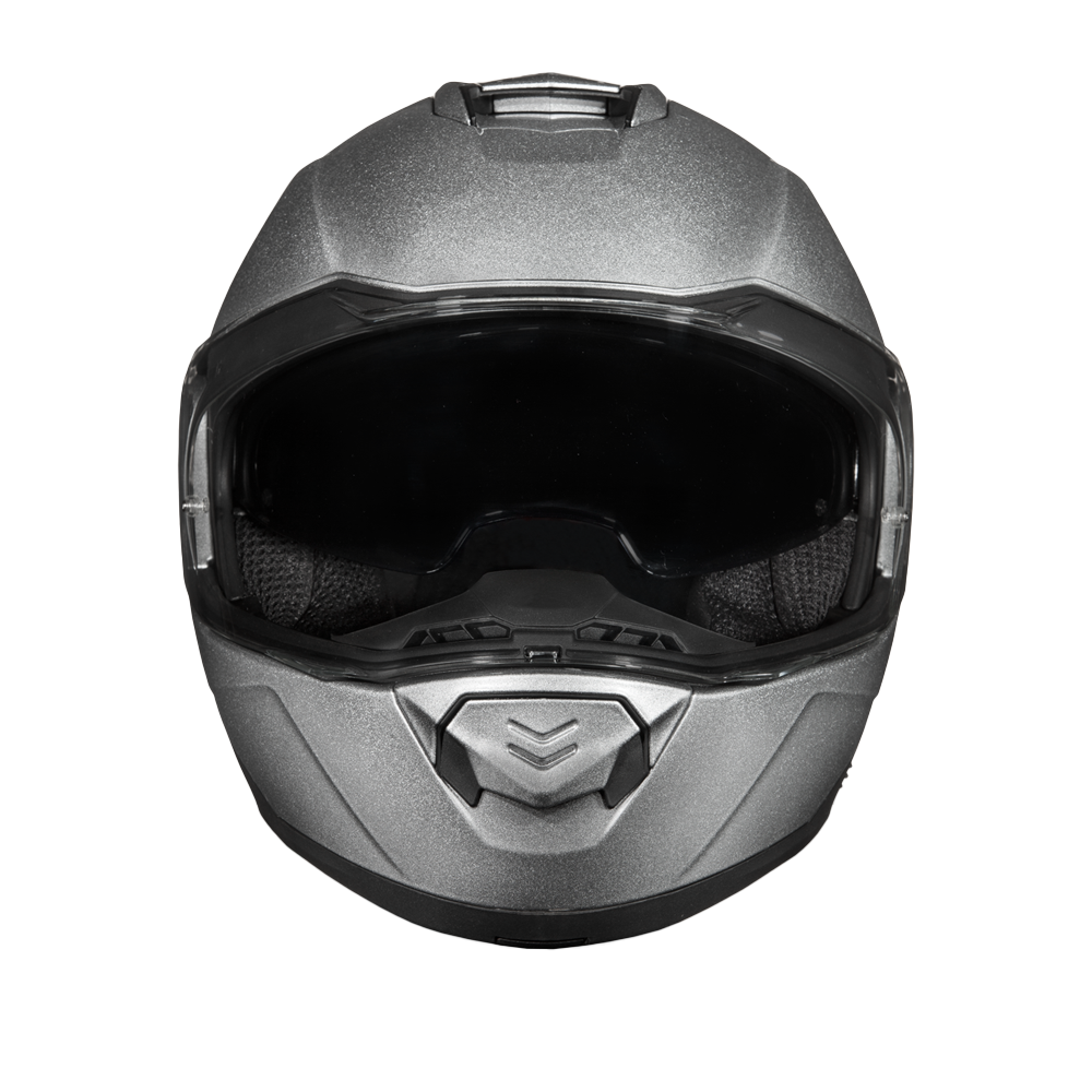 Daytona Glide Modular Motorcycle Helmet - DOT Approved, Bluetooth Ready, Dual Visor, Men/Women/Youth- Silver Metallic