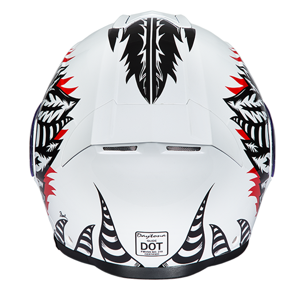 Daytona Glide Modular Motorcycle Helmet - DOT Approved, Bluetooth Ready, Dual Visor, Men/Women/Youth - W/ Phoenix