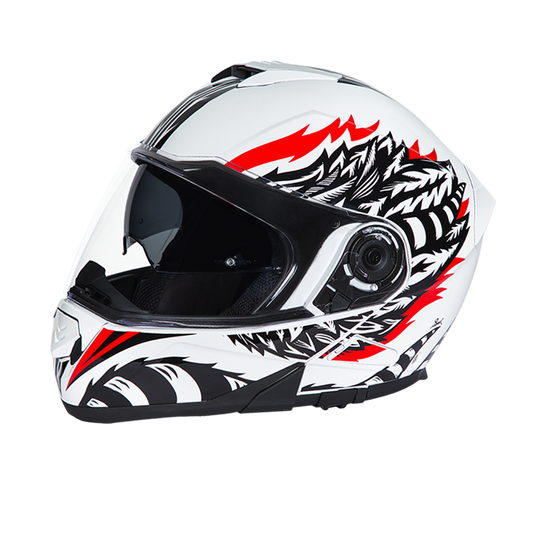 Daytona Glide Modular Motorcycle Helmet - DOT Approved, Bluetooth Ready, Dual Visor, Men/Women/Youth - W/ Phoenix