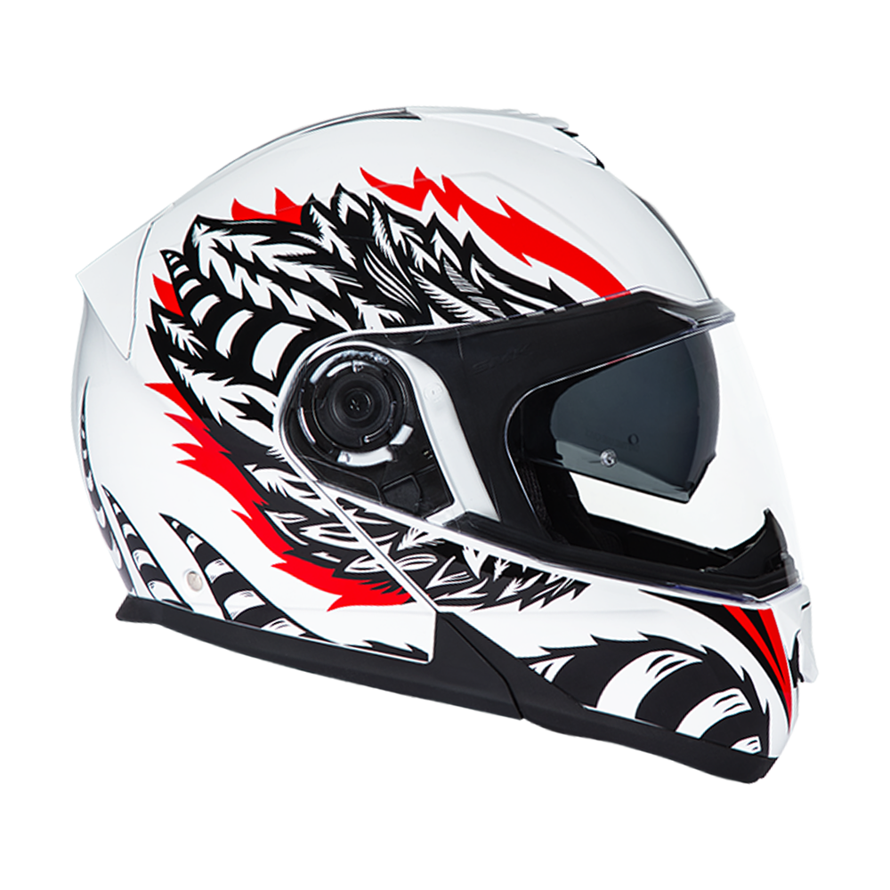 Daytona Glide Modular Motorcycle Helmet - DOT Approved, Bluetooth Ready, Dual Visor, Men/Women/Youth - W/ Phoenix