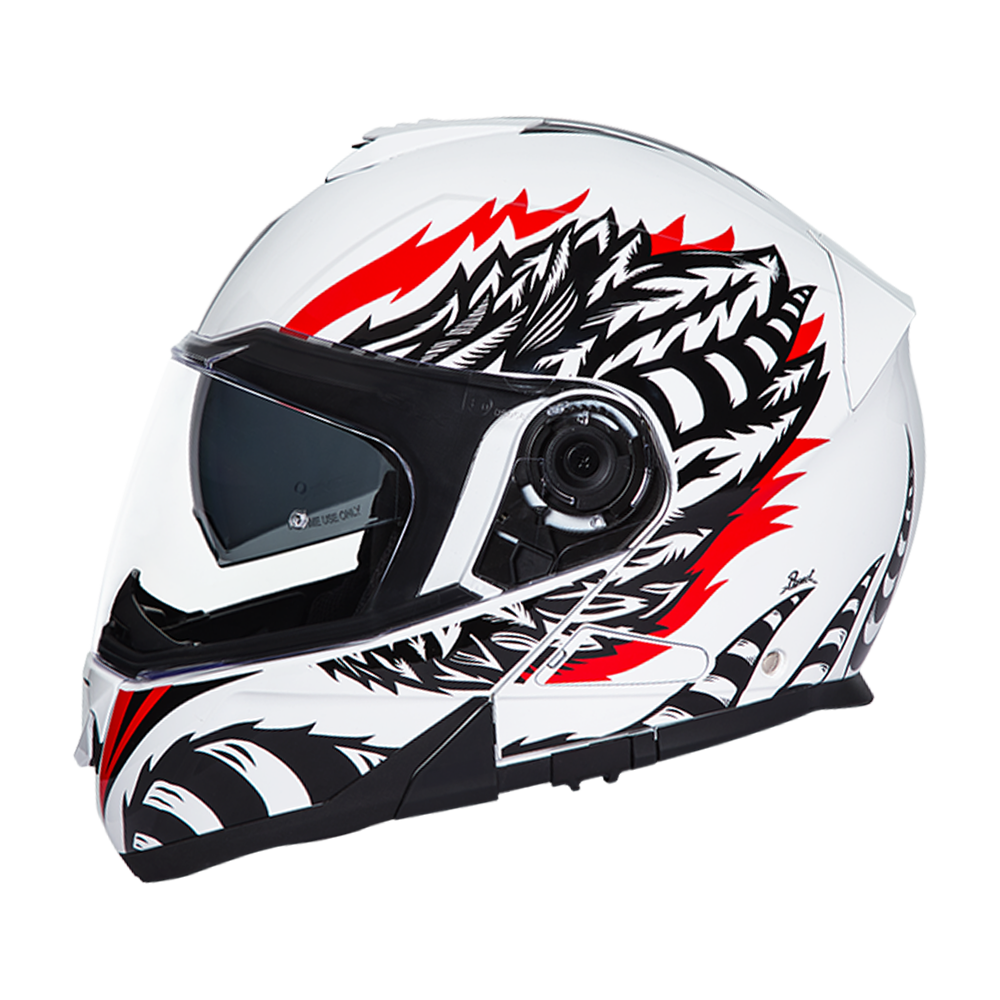 Daytona Glide Modular Motorcycle Helmet - DOT Approved, Bluetooth Ready, Dual Visor, Men/Women/Youth - W/ Phoenix