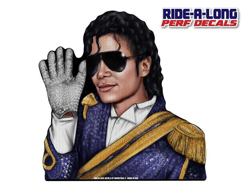 King of Pop Waving Glove *RIDE A LONG* Perforated Decal