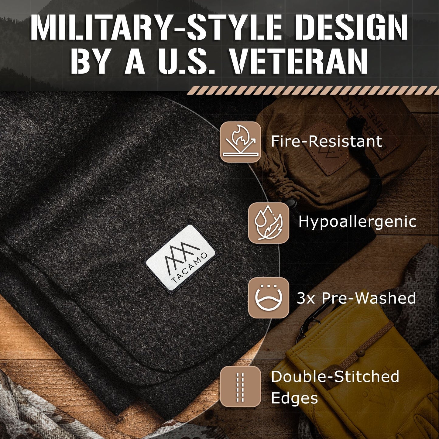 Military-Style Wool Blanket