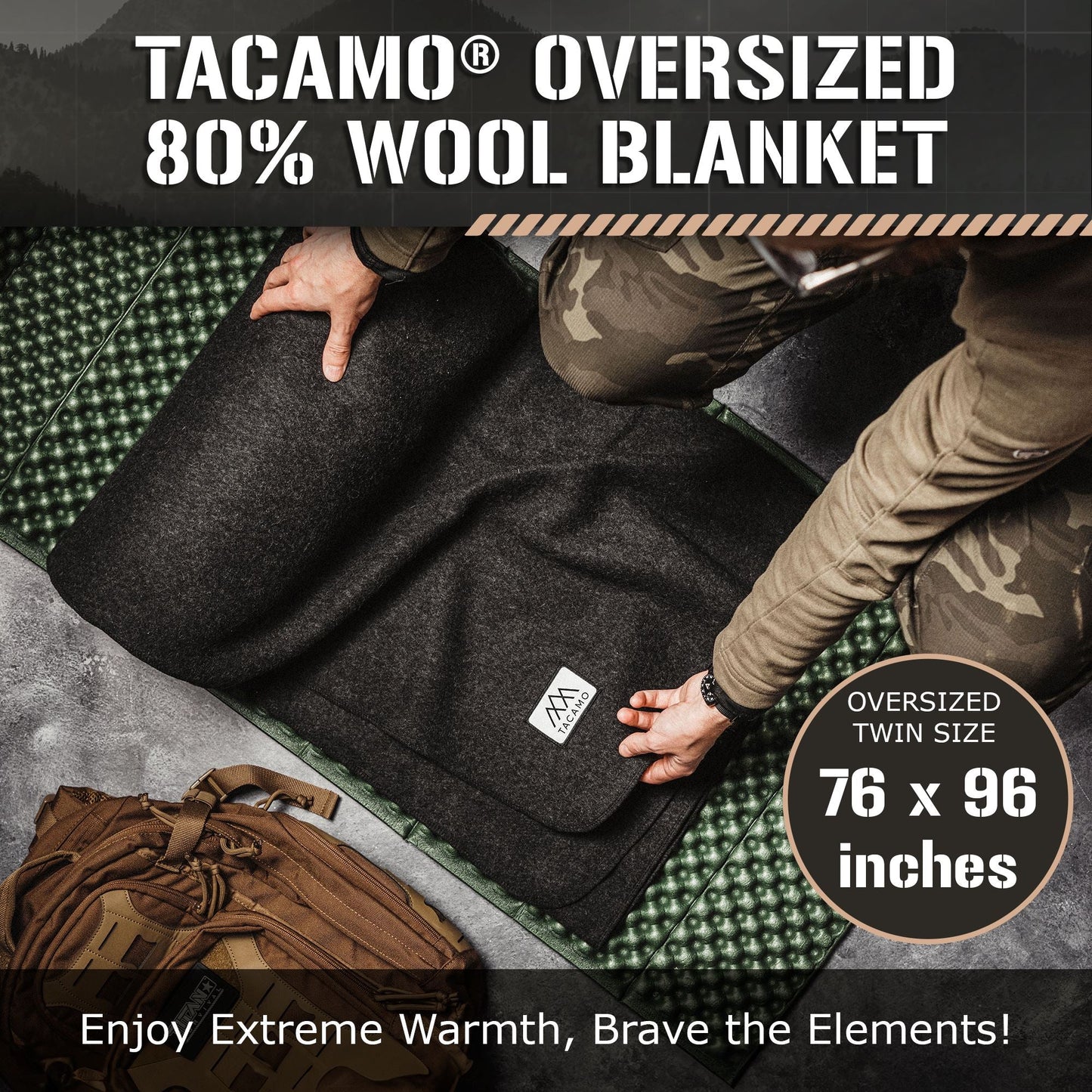 Military-Style Wool Blanket