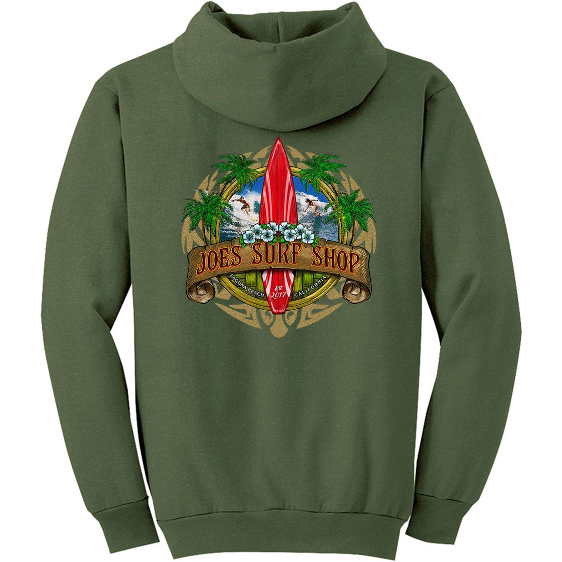 Joe's Surf Shop Longboard Pullover Surf Hoodie