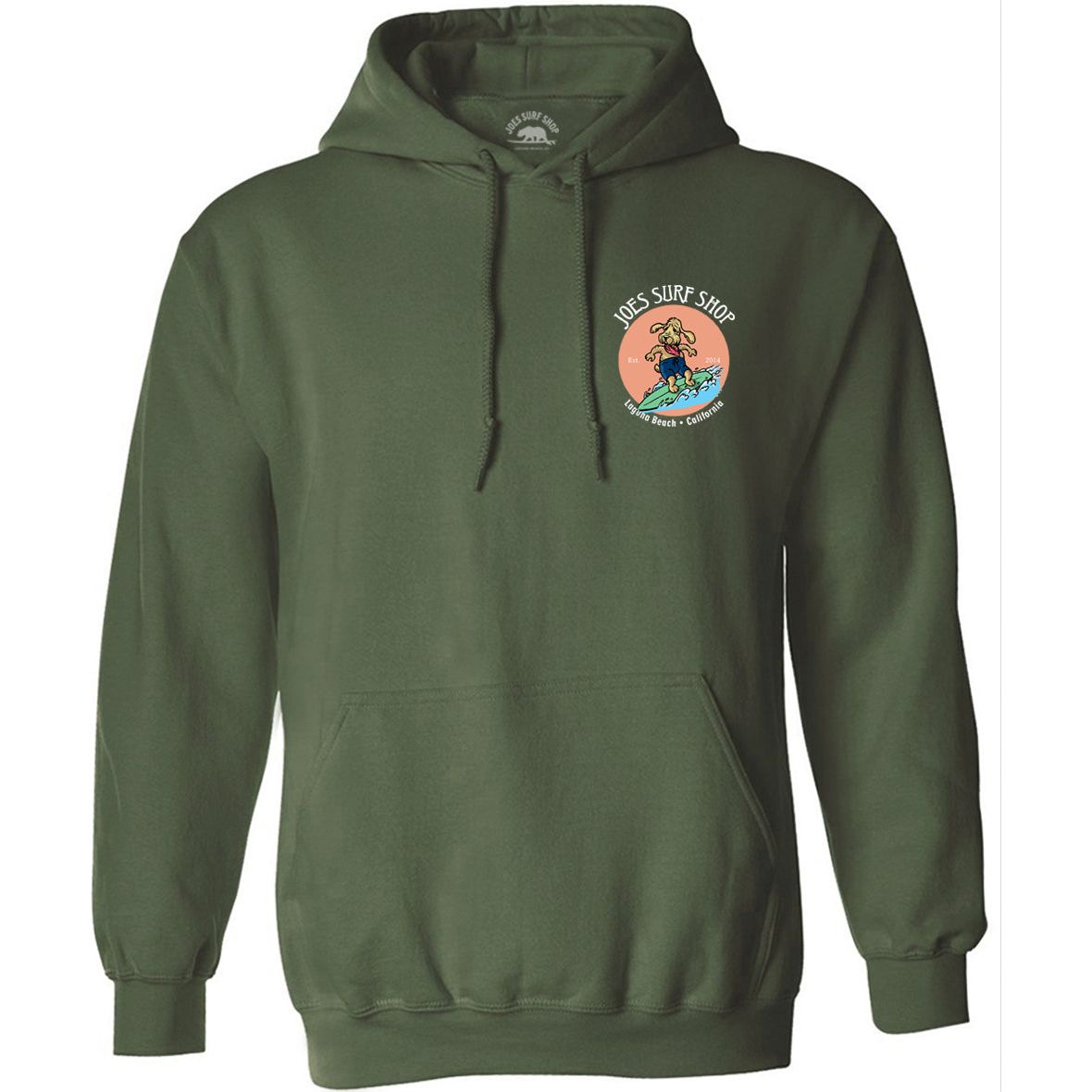 Joe's Surf Shop Teddy the Surfing Dog Pullover Surf Hoodie