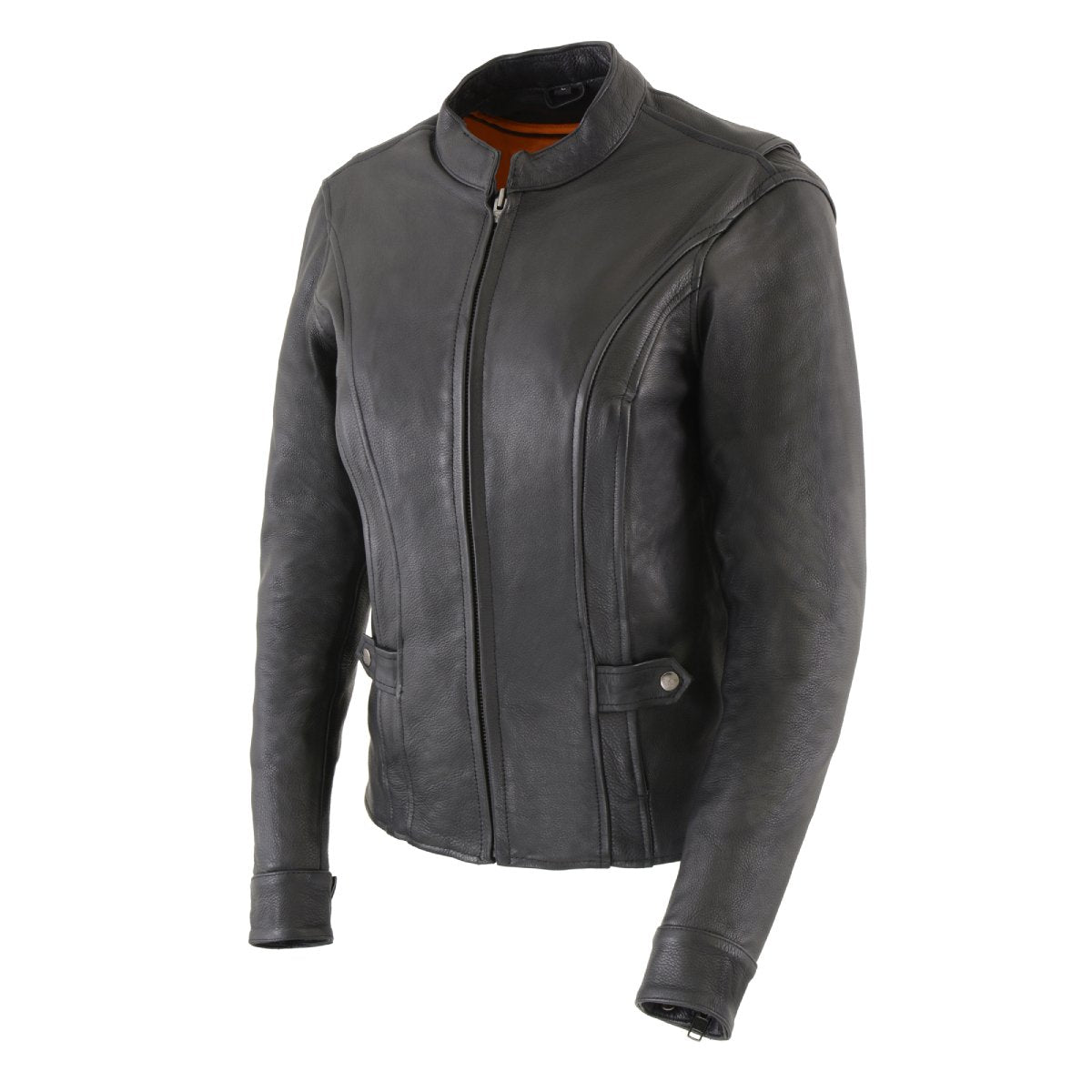 Milwaukee Leather MLL2530 Women's Vented Black Leather Scooter Jacket