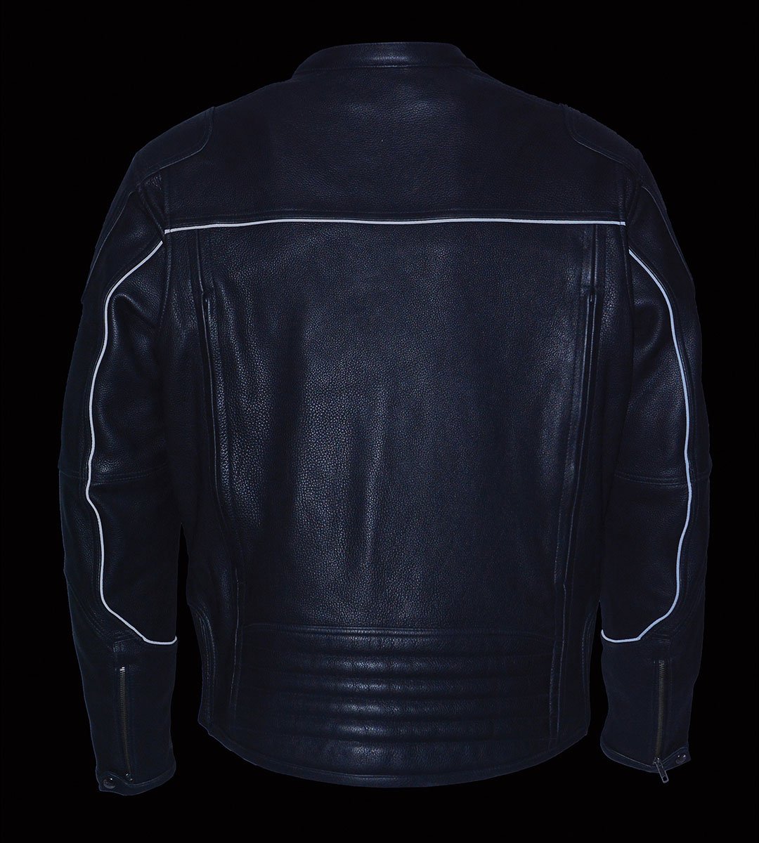 Milwaukee Leather MLM1502 Men's Black 'Cool-Tec' Vented Leather Scooter Jacket