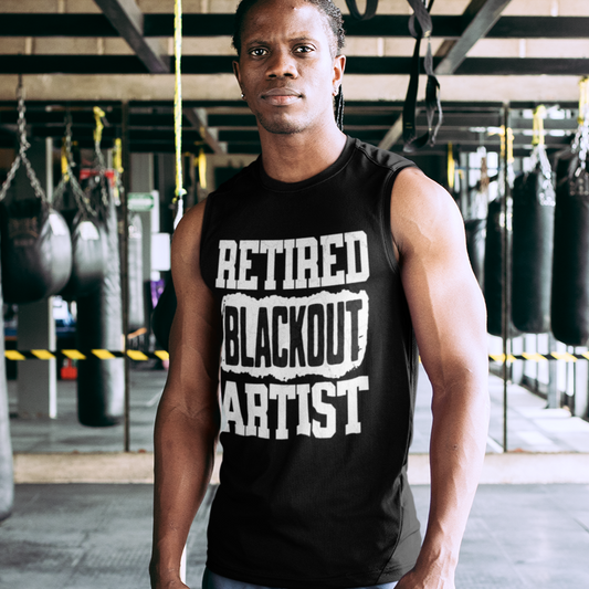 Mens Recovery Tank | Inspiring Sobriety | Retired Blackout Artist