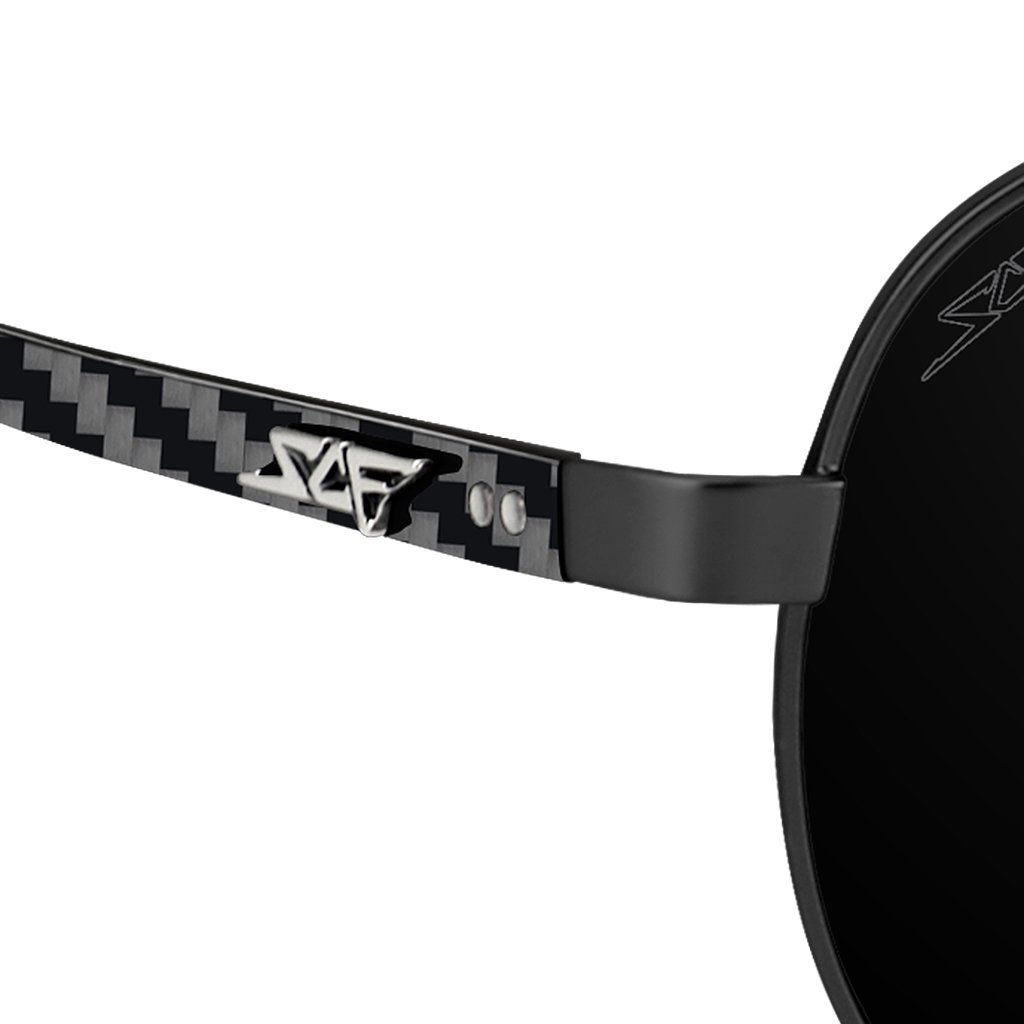 ●MONTANA● Real Carbon Fiber Sunglasses (Polarized Lens | Carbon Fiber Temples | Black)