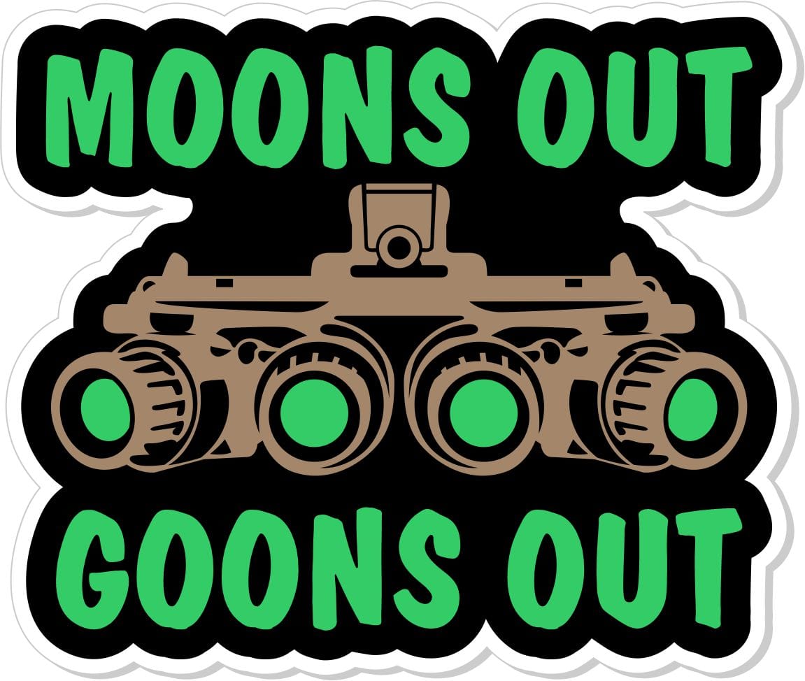 Moons Out Goons Out - 3.5" Sticker