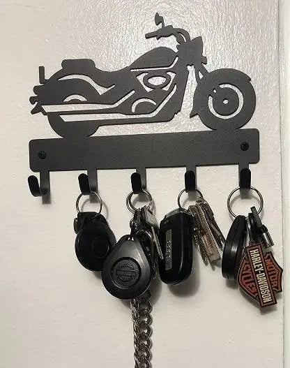 Motorcycle #12 Cruiser Style Key Holder with 5 Hooks