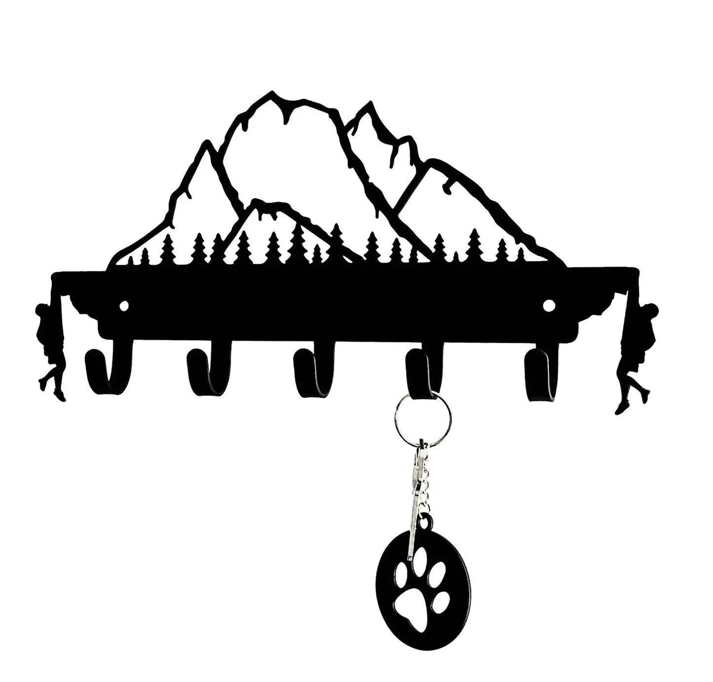 Mountain Range Rock Climbing Key Holder