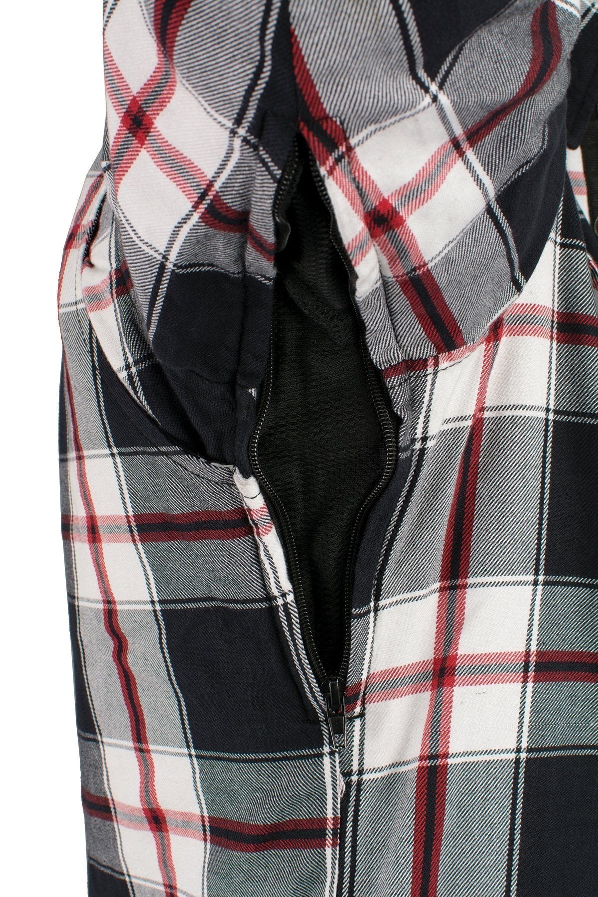 Milwaukee Leather MPM1625 Men's Plaid Flannel Biker Shirt with CE Approved Armor - Reinforced w/ Aramid Fibers