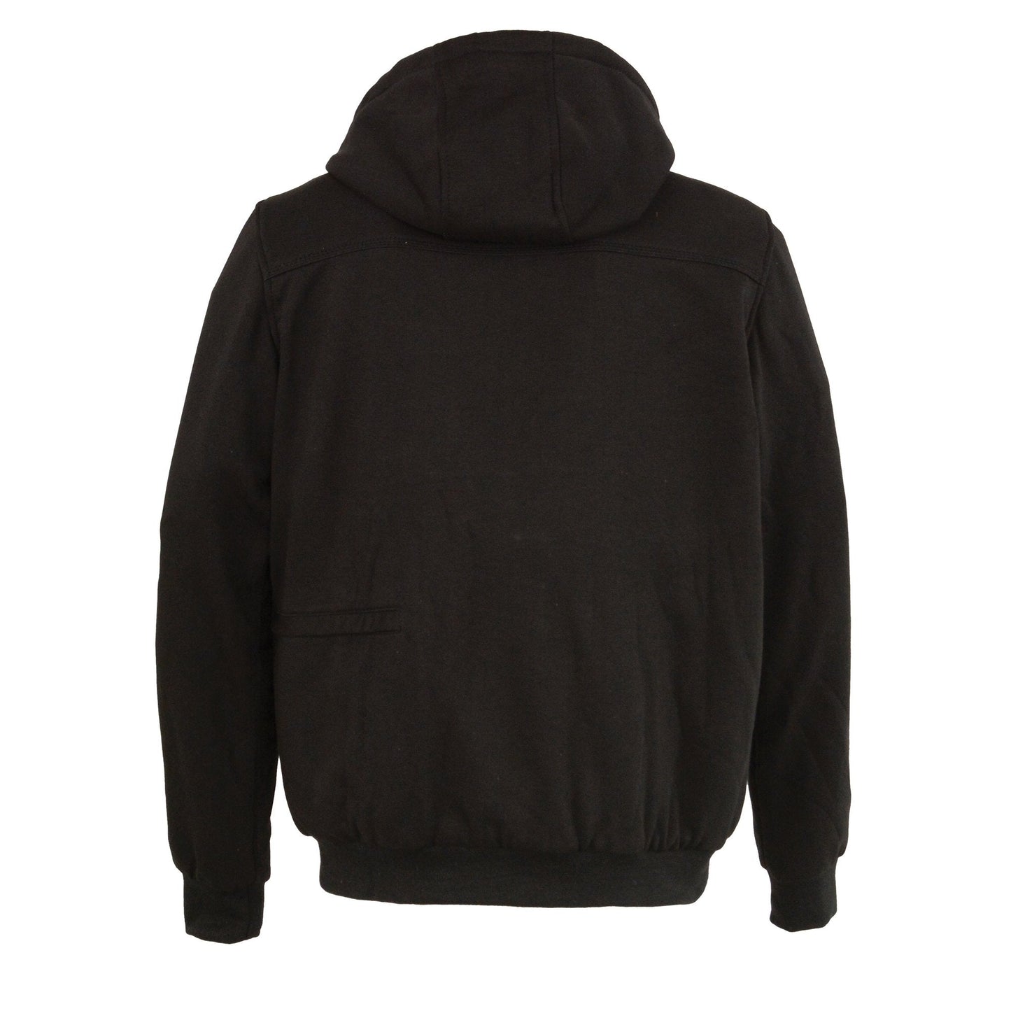 Nexgen Heat MPM1713SET Men's “Fiery’’ Heated Hoodie- Black Zipper Front Sweatshirt Jacket for Winter w/Battery Pack