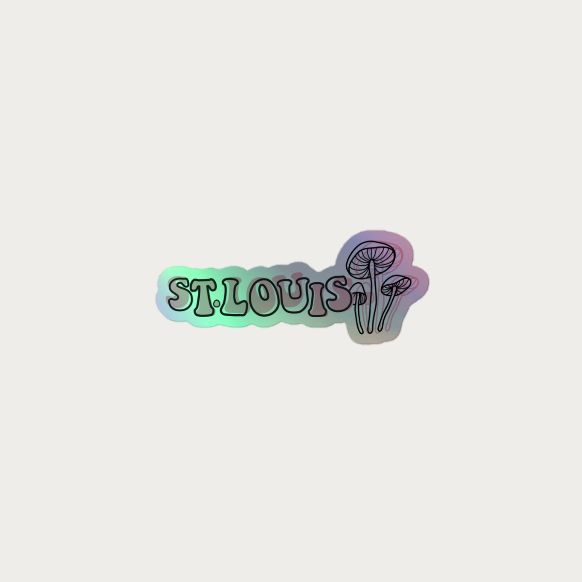 St. Louis Mushroom Holographic sticker