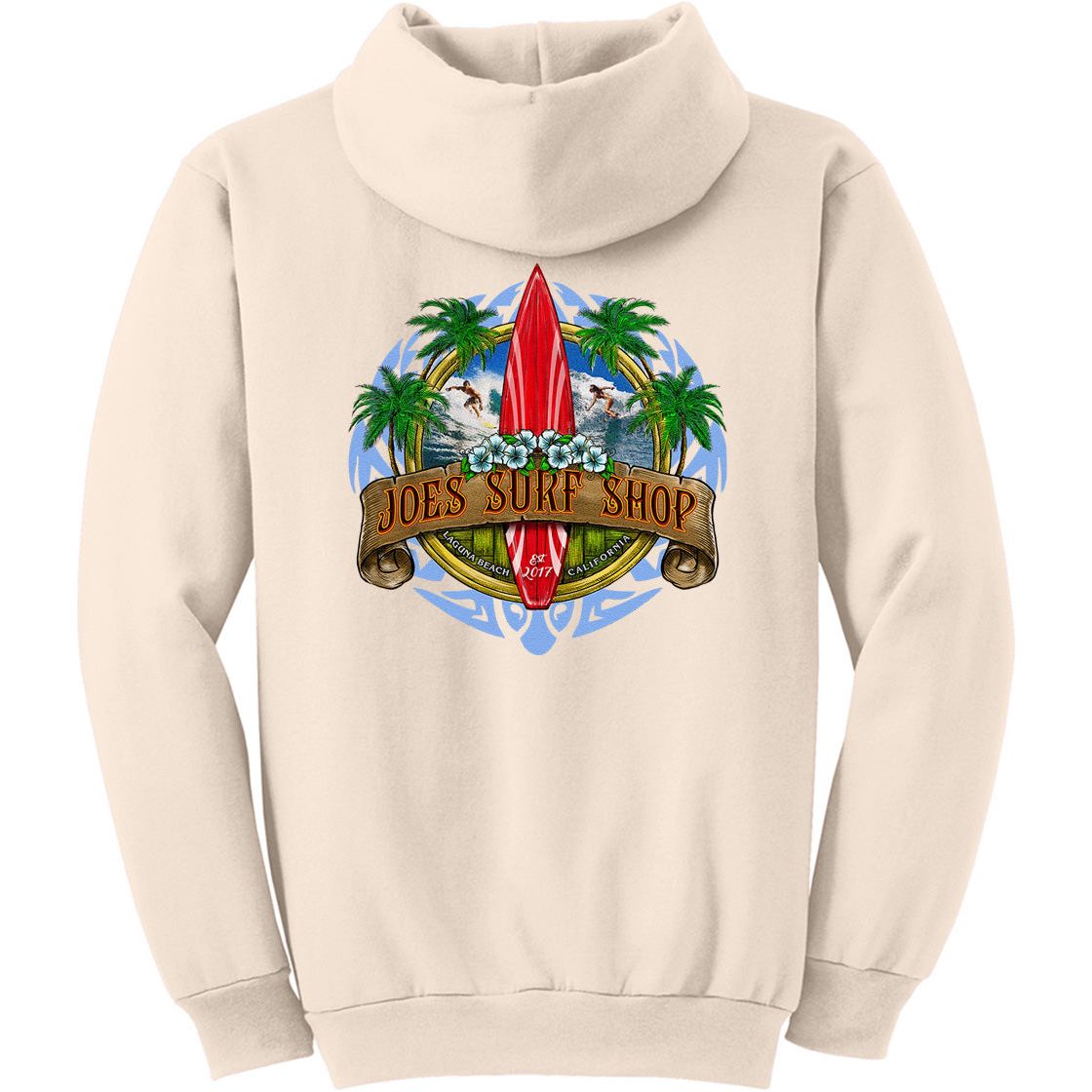 Joe's Surf Shop Longboard Pullover Surf Hoodie