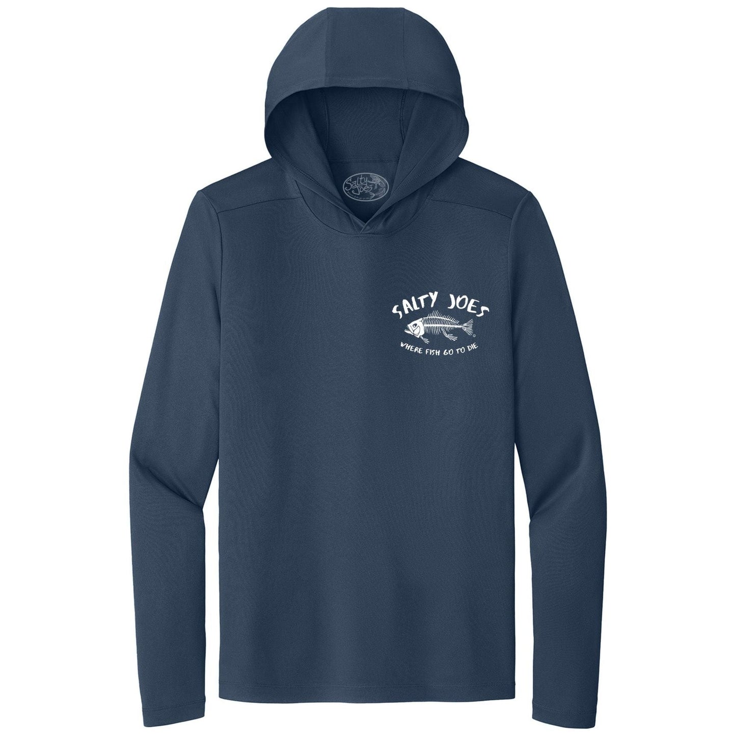 Salty Joe's "Where Fish Go To Die" Hooded Sun Shirt