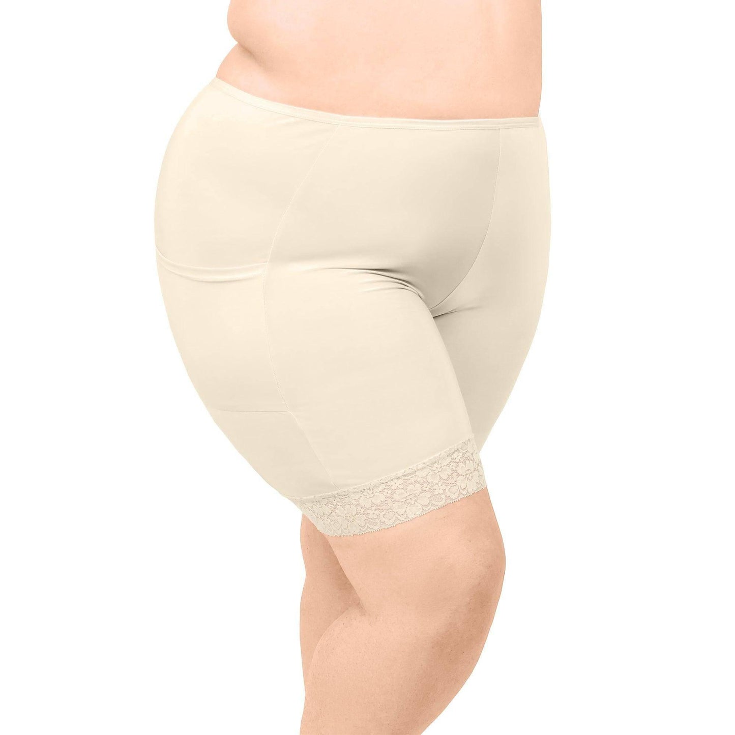 Moisture Wicking Shortlette Slipshort with 2 Pockets 7" | Beige