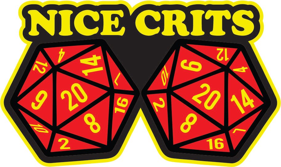 STICKER - Nice Crits D&D - Roll a set of Natural 20 - STICKER