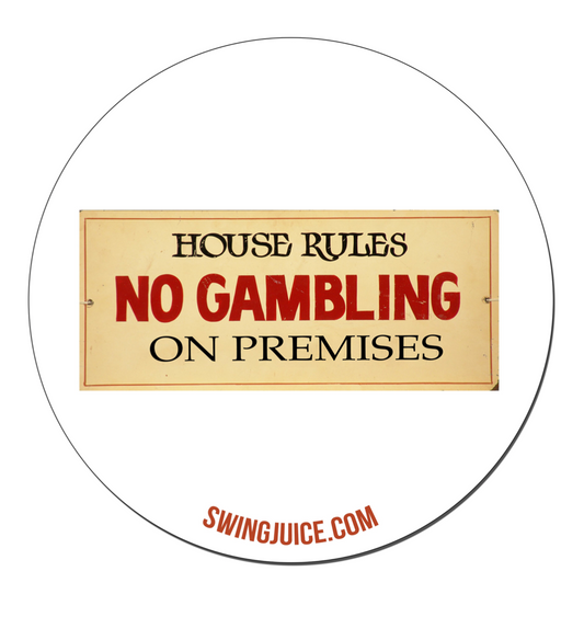 Golf House Rules Sticker White O/S